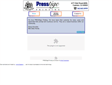 Tablet Screenshot of presstige.com